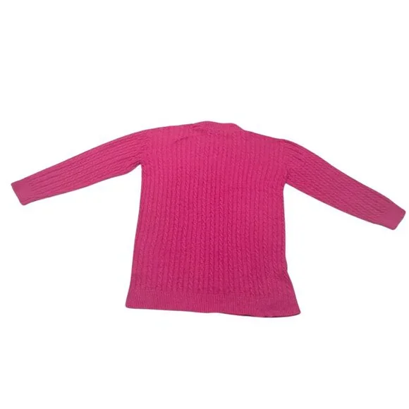 Tommy Hilfiger Pink Cable Knit Sweater Women’s Large EUC - Picture 3 of 4